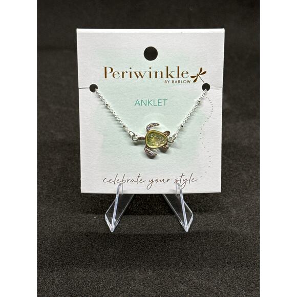 Periwinkle by Barlow jewelry SET - Necklace, Earrings, Anklet - Silver NWT - Picture 3 of 7